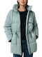Short Women's Jacket for Winter Ice Blue