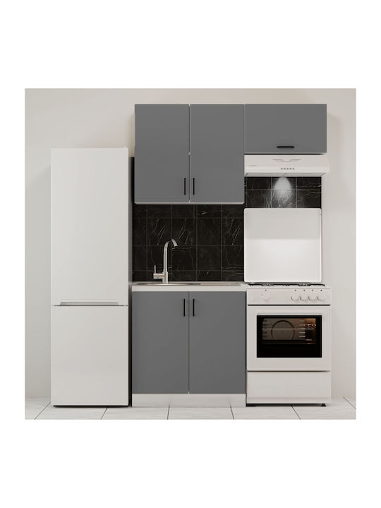 Modest Set Dulapuri De Bucătărie Suspendate Și Pe Pardoseală Antracit 80x30x72cm