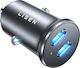 Lisen Încărcător Auto Cu Mufă De Brichetă 45W Încărcare Rapidă Cu Porturi 1xUSB-A 1xType-C Culoare Neagră