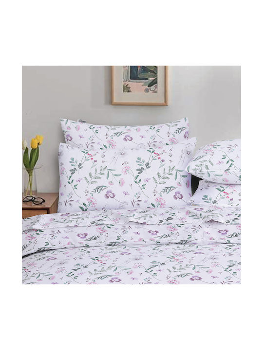 Casa Colori Pillowcase Set with Envelope Cover Floral 50x70cm.