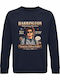 Sweatshirt Unisex Organic " Babysitter Harrington Stranger Things " French Navy