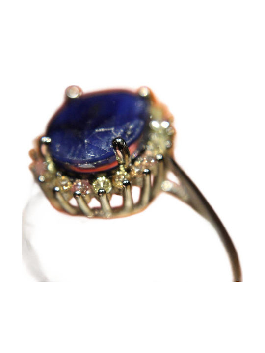 925 Silver Ring Size 19.5 Sapphires Songea Blue Natural Sapphire