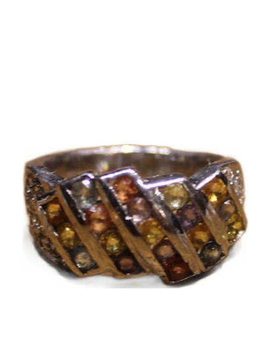 Songea Padparadscha Saphir Ring 15.5