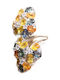Songea Padparadscha Sapphire Zircon Ring Size 17