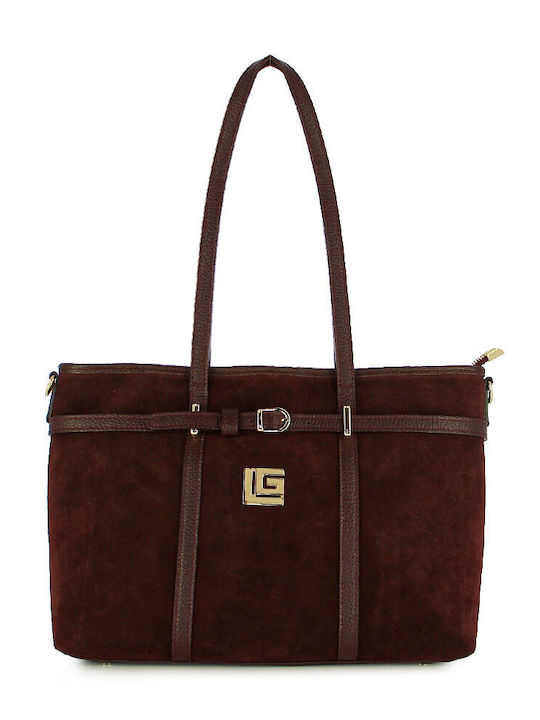 Guy Laroche Leather Women's Bag Shoulder Burgundy