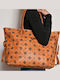 Annette Large Signature Damentasche Shopper Schultertasche Tabac Braun
