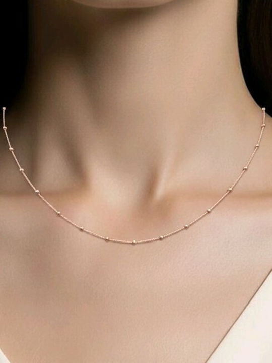 Prince Silvero Choker από Ροζ Επιχρυσωμένο Ασήμι