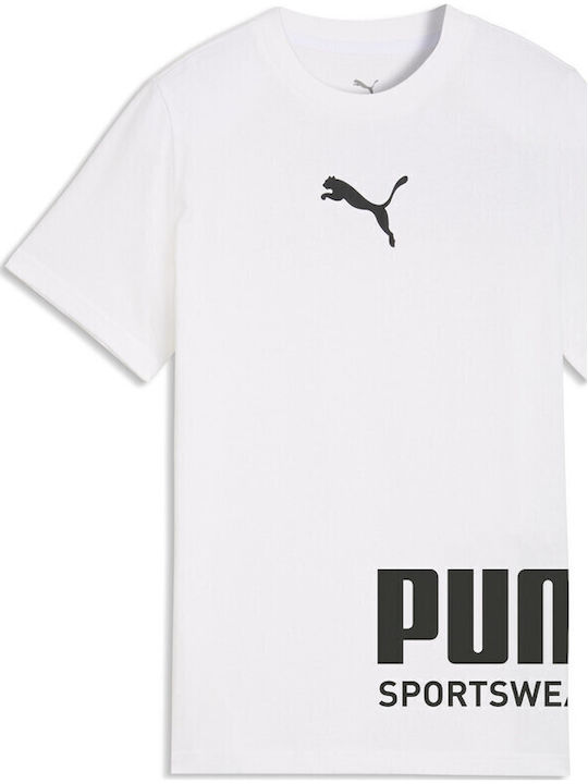 PUMA Тениска Бяла/Черна