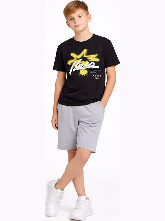 Trax Set Pentru Copii Cu Pantaloni Scurți Negru 2 Bucăți Trax Set Pentru Copii Cu Pantaloni Scurți Negru 2 Bucăți