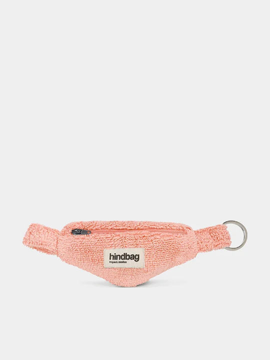 Hindbag Keychain Wallet Corduroy Côme Coral Pink Mini Keychain Pouch