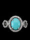 925 Silver Beautiful Turquoise Ring Size 12.5