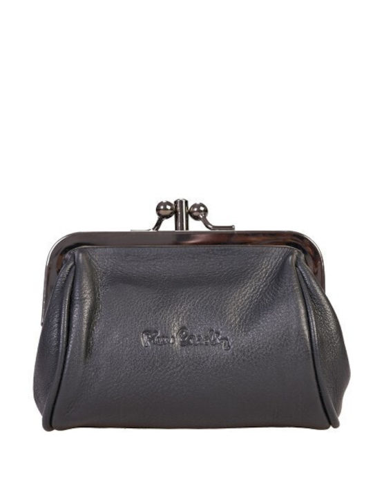 Small Leather Women's Wallet Coins Black