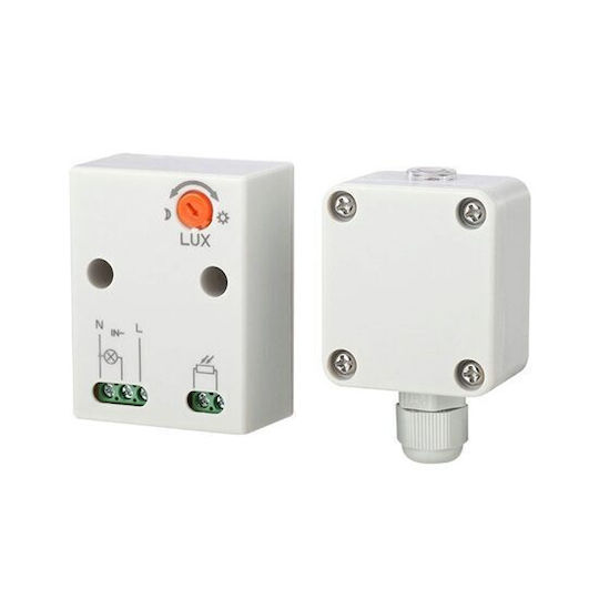 Fotocelulă Reglabilă Zi / Noapte 2-100 Lux 15A IP65