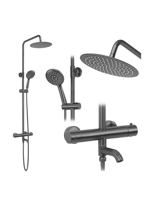 Rea Lungo Duschsäule mit Armatur Bronze