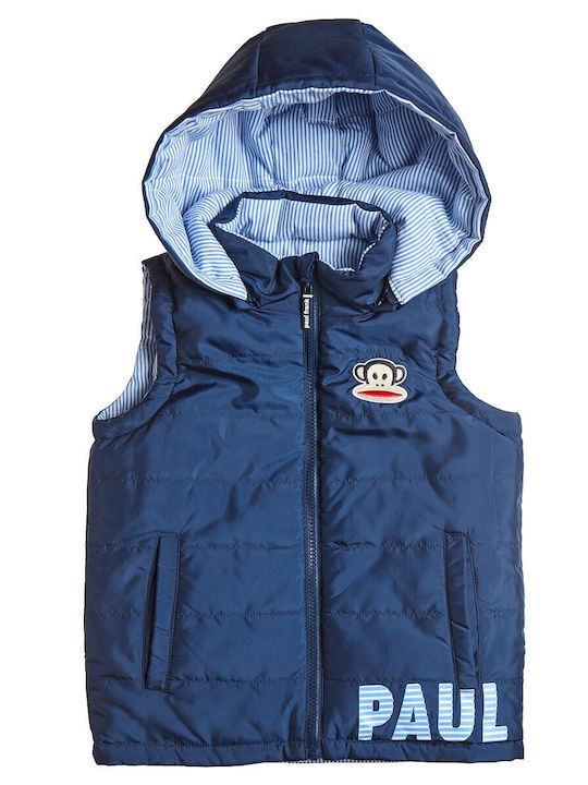 Paul Frank Kids' Casual Jacket Sleeveless with Lining & Hood Navy