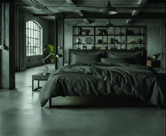 Makis Tselios Home Set Cearșafuri King Size 270x290cm. Loft D.grey 4buc
