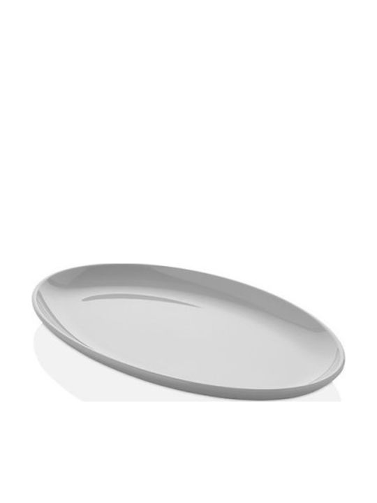 Atlas Melamin Servierplatte Oval Melamin Weiß 29x18cm 1Stück