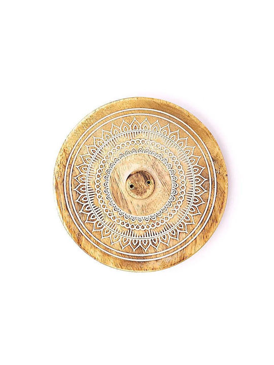 Bază Parfumuri de Interior Bețișoare Lemn de Mango Model Mandala 12,5cm