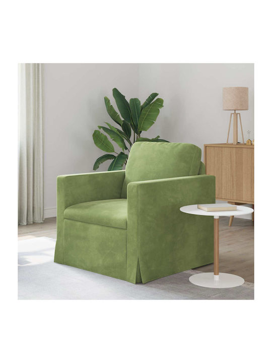 Polițronă Velur Verde Deschis 78x78x80cm