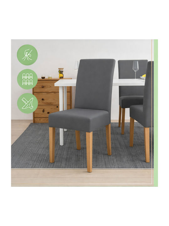 Olympus Еластичен Калъф За стол Dark Grey 65x40см 6бр OLYMB1