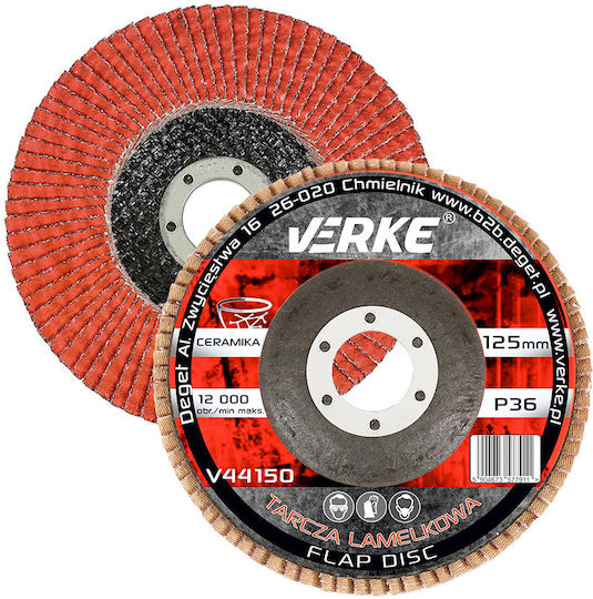 Schleifscheibe 125mm Verke P36 Keramik V44150