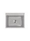 Sanitec Επικαθήμενος Νεροχύτης Inox Σατινέ Μ60xΠ50cm Γκρι