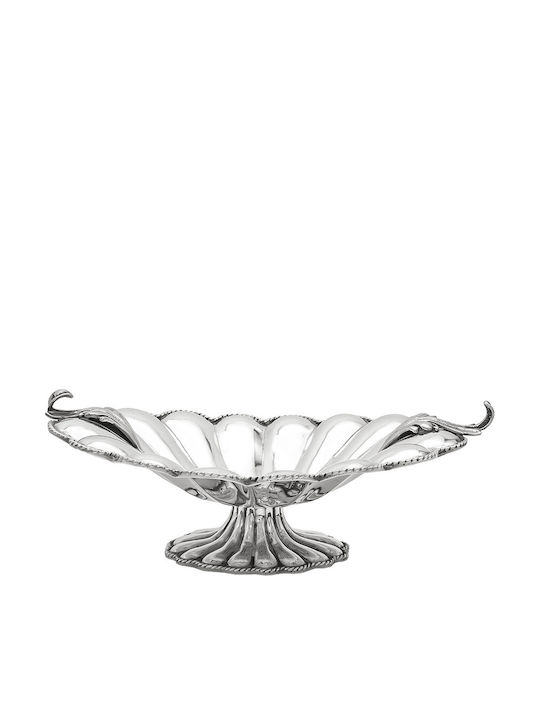 Savvas Design Διακοσμητικό Μπωλ Ασημένιο Ασημί 21x10x7.5cm