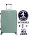 Quasar Großer Reisekoffer Hartschalen Light Turquoise mit 4 Räder Höhe 76.5cm