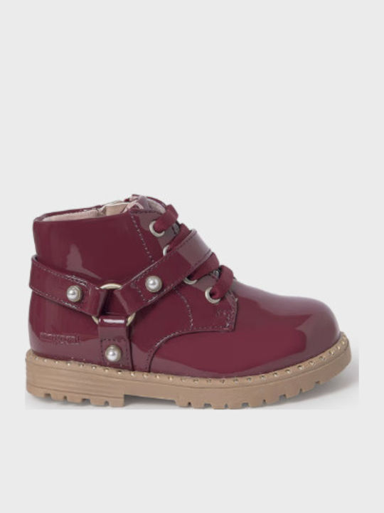 Kinderstiefeletten aus Lackleder Lila