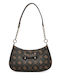 Logo Damentasche Schultertasche Schwarz