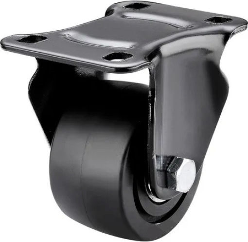 Heavy Duty Furniture Wheel Fixed Finetto Φ-50mm Height 80mm Black 80kg