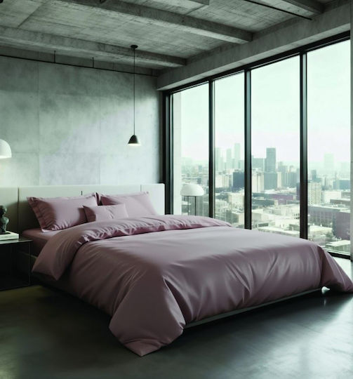 Makis Tselios Home Cearșaf Single 170x270cm. City Roz