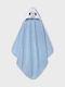 Mayoral Hooded Baby Bath Towel Sky Blue