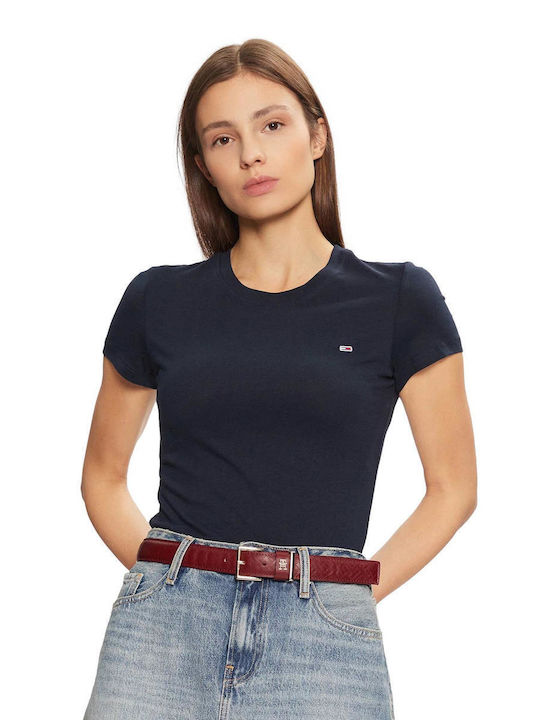 Tommy Hilfiger Tjw C-neck Γυναικείο T-shirt Μπλε
