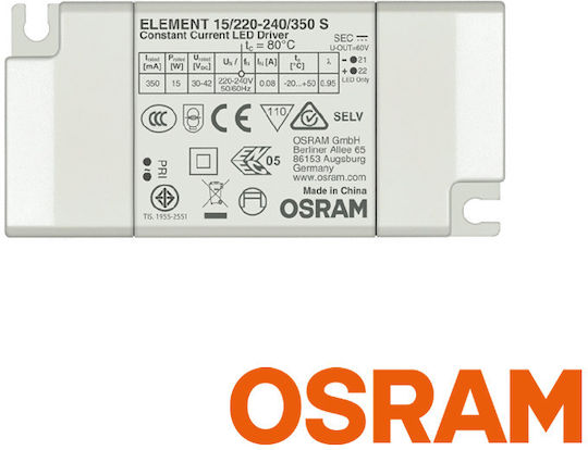 Zambelis Lights Driver Τροφοδοτικό LED IP20 Ισχύος 15W με Τάση Εξόδου 24V
