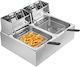 Costos Electric Fryer Double 2.5kW Capacity 2x6lt 55x44x30cm
