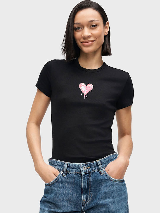 Hugo Logo Γυναικείο T-shirt Black