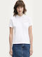Women's Polo Blouse Short Sleeve White