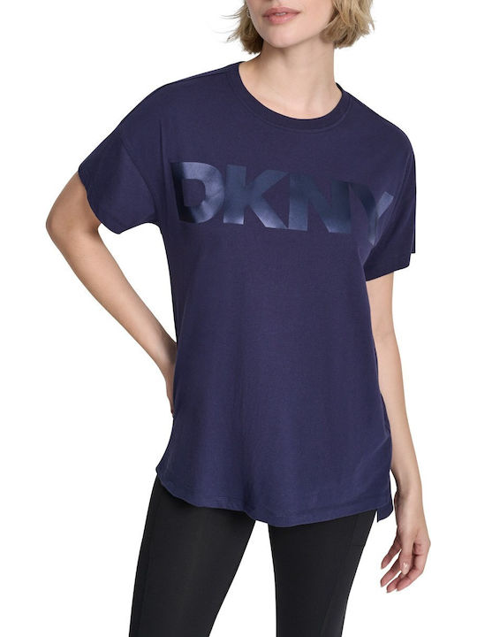 DKNY Women's Cotton Short Sleeve Top in Dark Blue