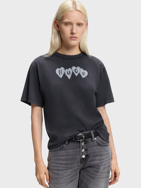 Hugo Women's T-shirt Washed Black