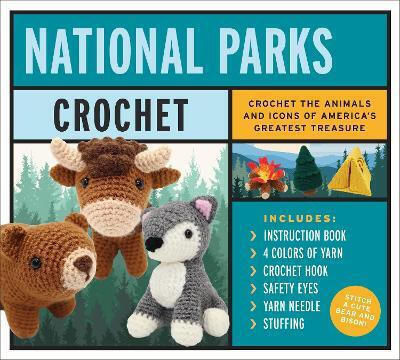 National Parks Crochet Kit Crochet The Animals And Icons Of America's Greatest Treasure Includes Instruction Book 4 Colors Of Yarn Crochet Hook Safety Eyes Yarn Needle Stuffing Victoria Kairis Inc.,u.s
