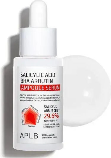 APLB Salicylic Acid BHA Arbutin Ampoule Soothing & Moisturizing Ampoule Serum For Face With Centella Asiatica & Panthenol 40ml
