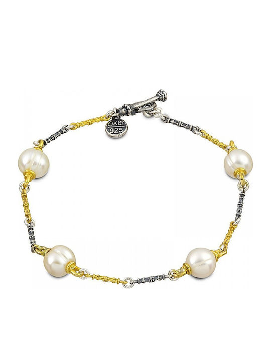 Dimitrios Exclusive Women's Silver Gold Plated Bracelet
