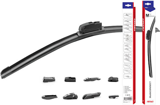 Flat Windshield Wiper 8 Adapters 13" 330mm Multiconnect