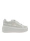 Damen Sneakers Λευκο Πλεκτο