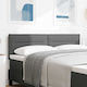 vidaXL Fabric Bed Headboard Gray 144x128cm