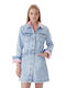 Summer Mini Denim Dress Blue