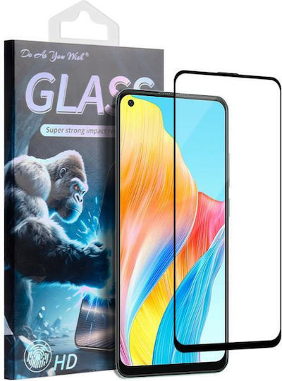 Oppo A78 4G Do As You Wish Geprägte Hd Gehärtetes Glas Schutzfolie Schwarz