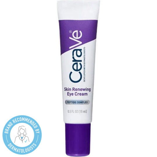 CeraVe Skin Renewing Възстановяващ Околоочен Крем Против Тъмни Кръгове за Блясък с Хиалуронова Киселина за Чувствителна Кожа 15ml