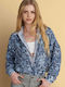 Women's Floral Long Sleeve Shirt Blue